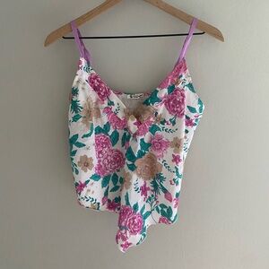 Intimately Free People satin‎ floral cami tank top size XS
